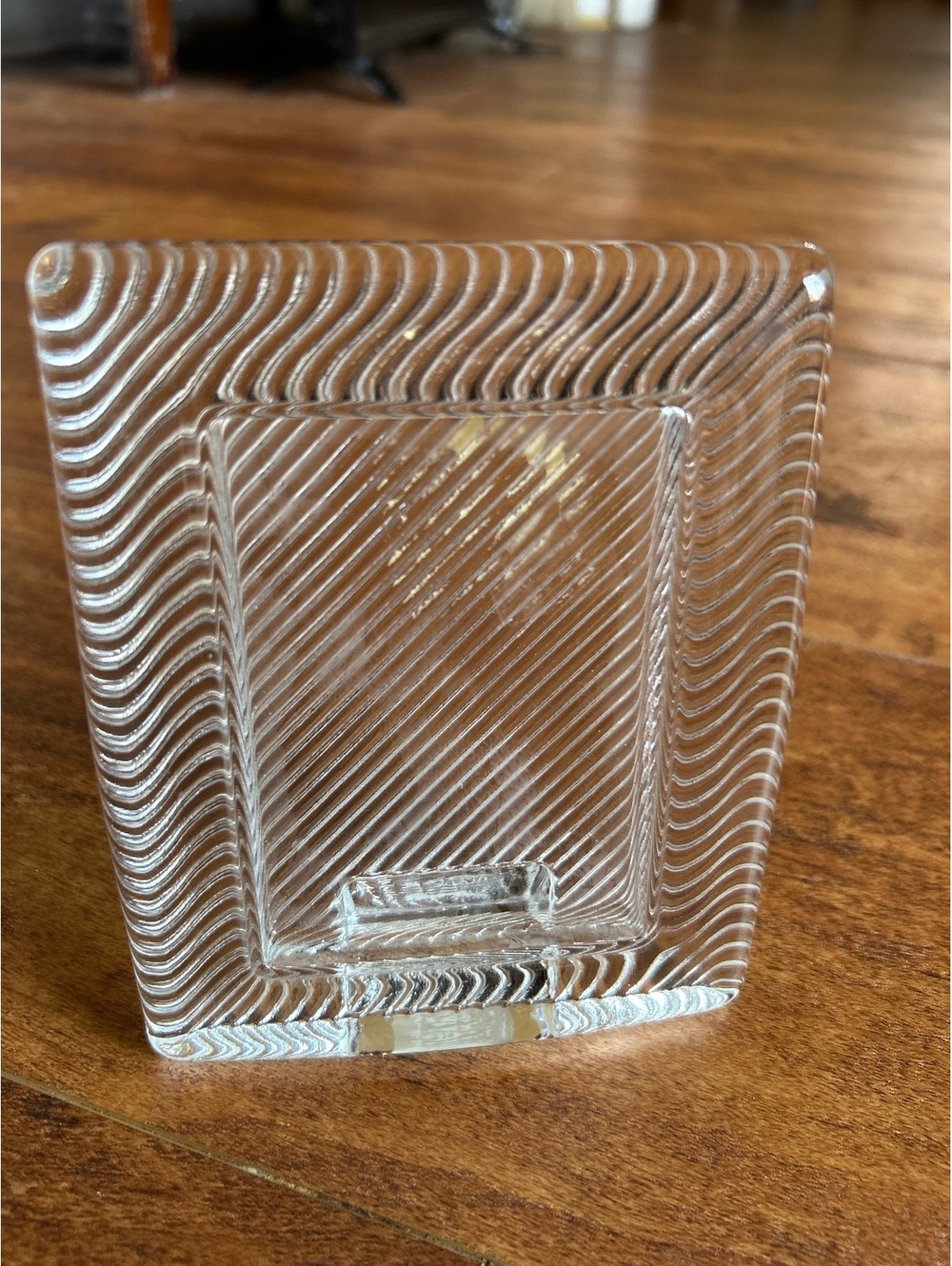 Mikasa Japan Clear Glass Photo Frame with Wavy Pattern